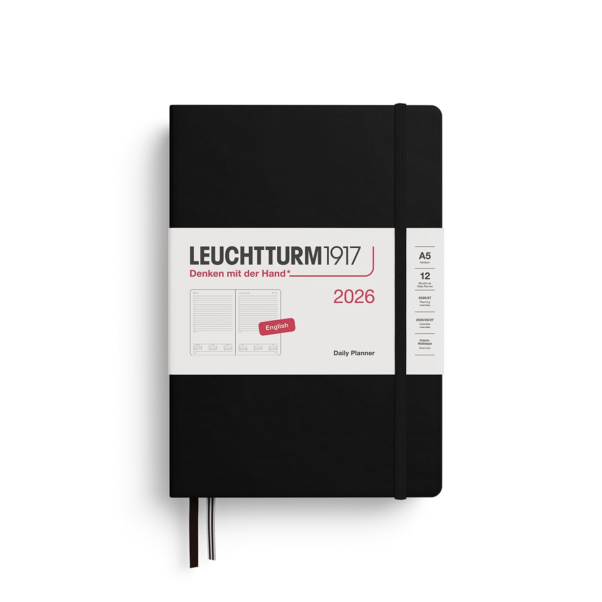 Leuchtturm 2026 January Officially Imported Planner, Start, A5, Daily, Black, 372772, чёрный
Leuchtturm 2026 January Officially Imported Planner, Start, A5, Daily, Black, 372772, чёрный