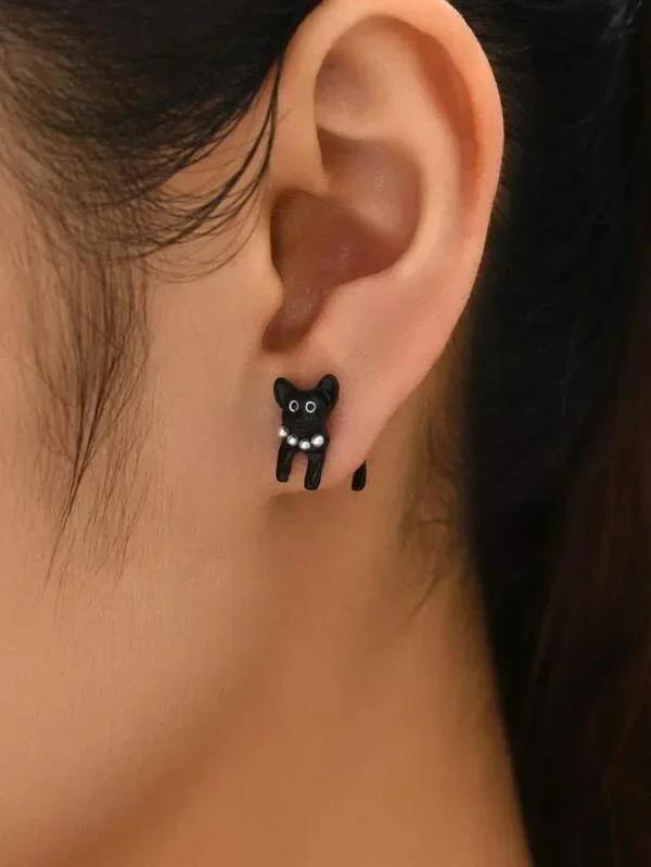Cute Funny Black Big Eyes Cat Stud Earrings for Women Creative Disassembly Splicing Simple Design Earrings Jewelry Accessories
Cute Funny Black Big Eyes Cat Stud Earrings for Women Creative Disassembly Splicing Simple Design Earrings Jewelry Accessories