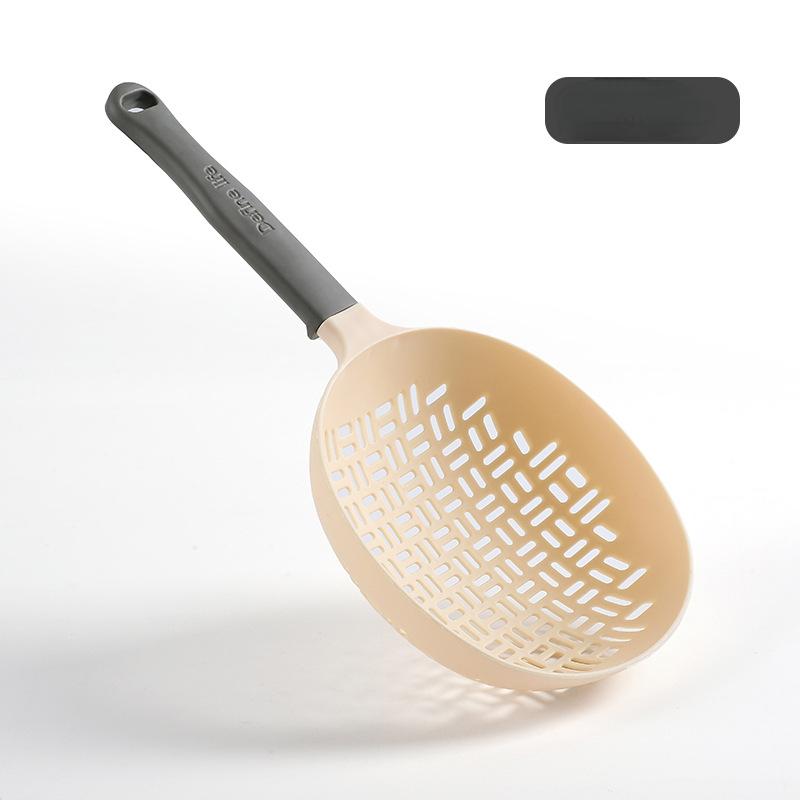 Силіконова велика негерметична ложка Кухня Щоденне використання Нейлонова довга ручка Стійка до високих температур дренажна ложка 35*17cm
Силіконова велика негерметична ложка Кухня Щоденне використання Нейлонова довга ручка Стійка до високих температур дренажна ложка 35*17cm