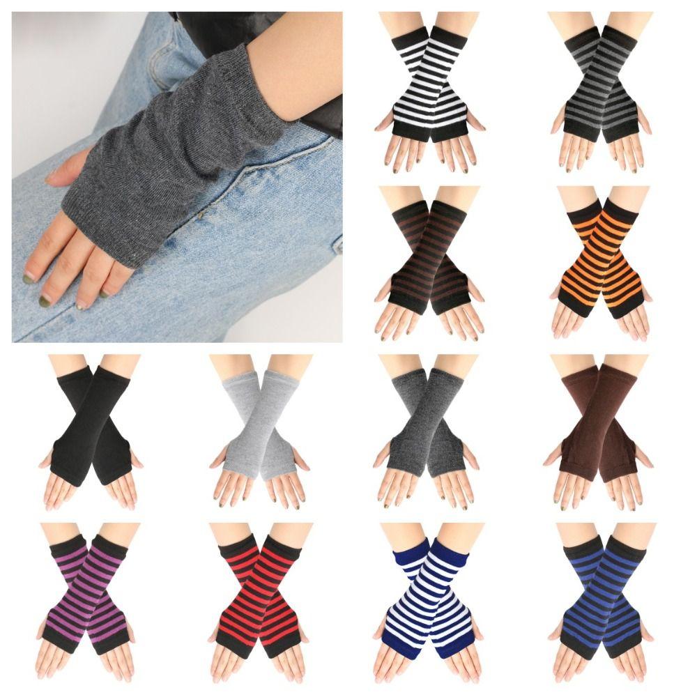 Stripe Gloves Knitted Gloves Outdoor Riding Mittens Half Finger Gloves Simple Wool Gloves Cycling
Stripe Gloves Knitted Gloves Outdoor Riding Mittens Half Finger Gloves Simple Wool Gloves Cycling