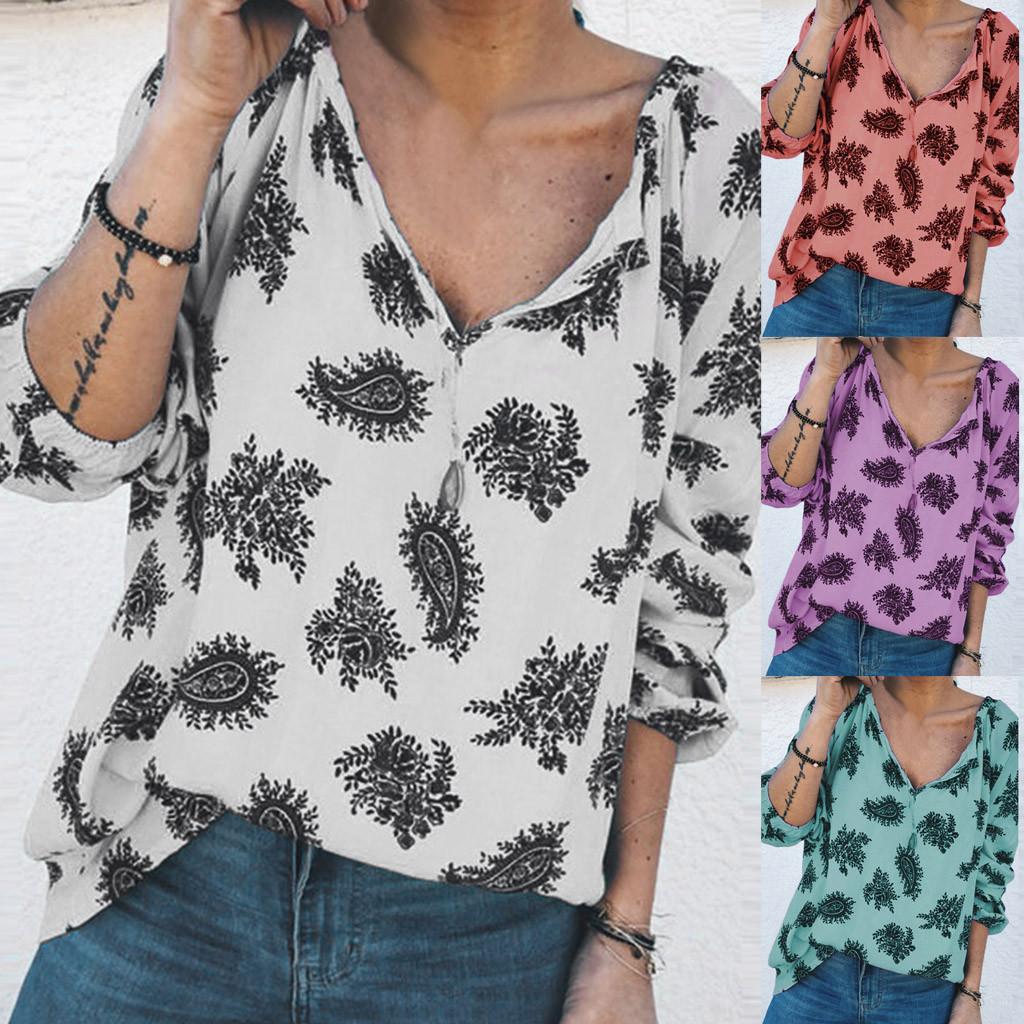 Women Summer Fashion V Neck Print Shirt Long Shirt Loose Blouse Tops
Women Summer Fashion V Neck Print Shirt Long Shirt Loose Blouse Tops