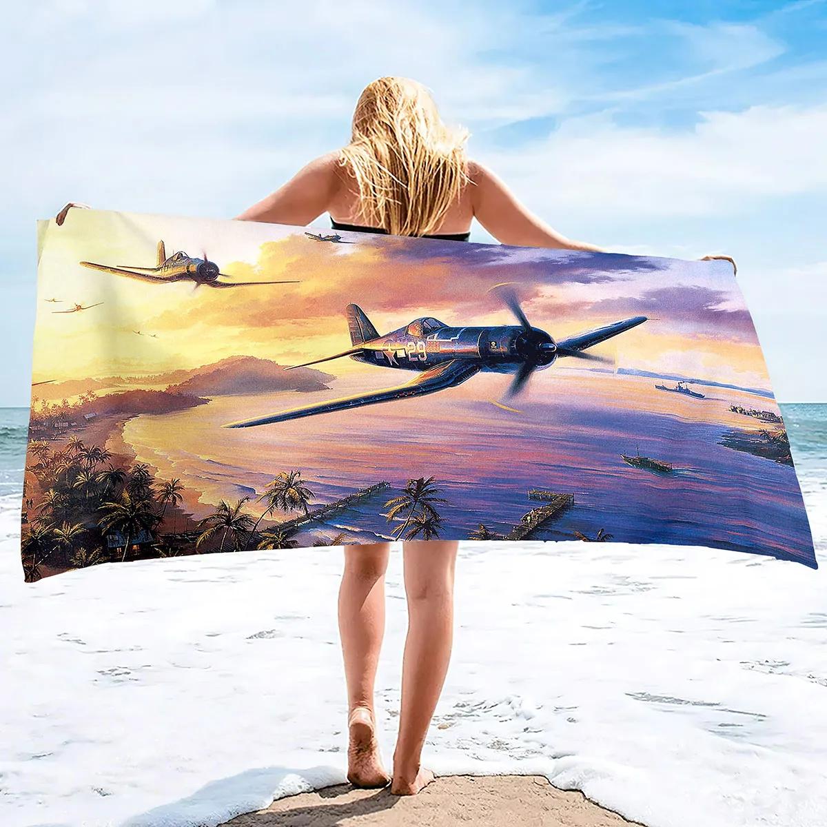 Microfiber Beach Towel Quick Drying Lightweight Bath Travel Towels Oversized Beach Blanket Sand Free Towel Airplane Printing W40*H60(CM)
Microfiber Beach Towel Quick Drying Lightweight Bath Travel Towels Oversized Beach Blanket Sand Free Towel Airplane Printing W40*H60(CM)
