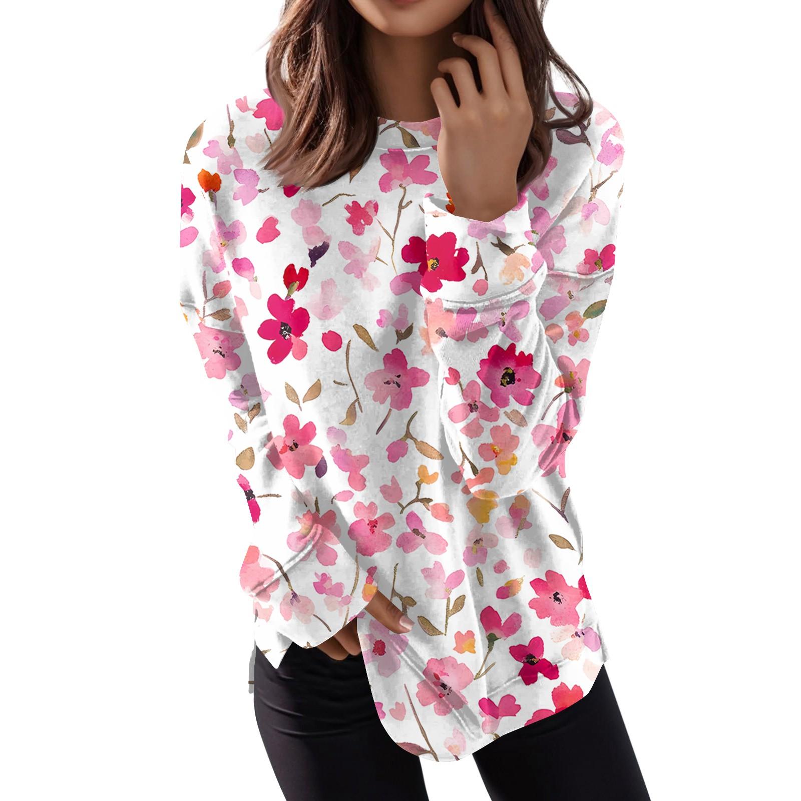 Women s Fashion Casual Long Sleeve Floral Print Round Neck Top XL рожевий
Women s Fashion Casual Long Sleeve Floral Print Round Neck Top XL рожевий