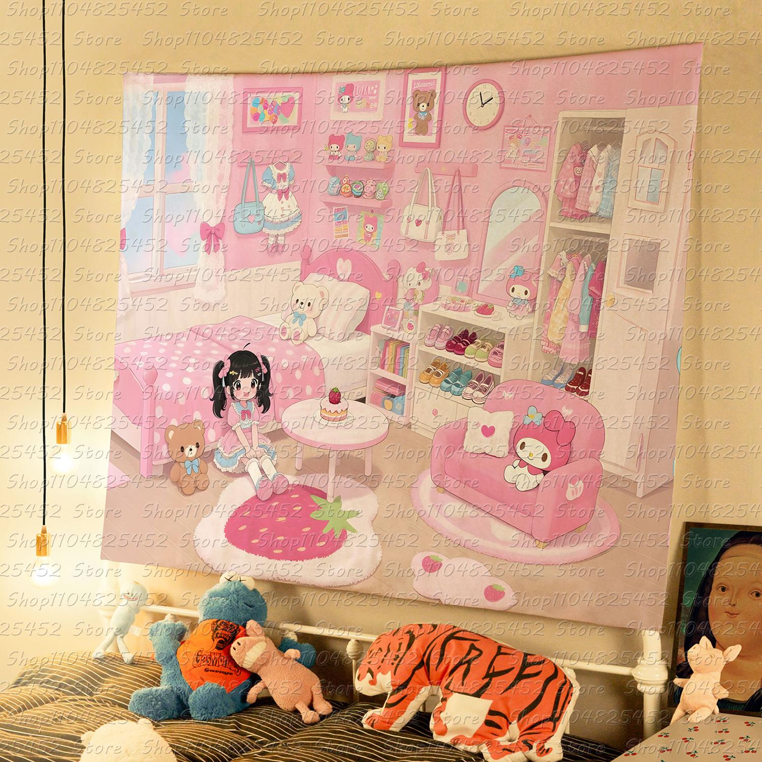 Kawaii style girl hanging cloth cartoon dormitory bedroom bedside tapestry wall background cloth rental house decorative cloth 74x94cm(29x37in)
Kawaii style girl hanging cloth cartoon dormitory bedroom bedside tapestry wall background cloth rental house decorative cloth 74x94cm(29x37in)