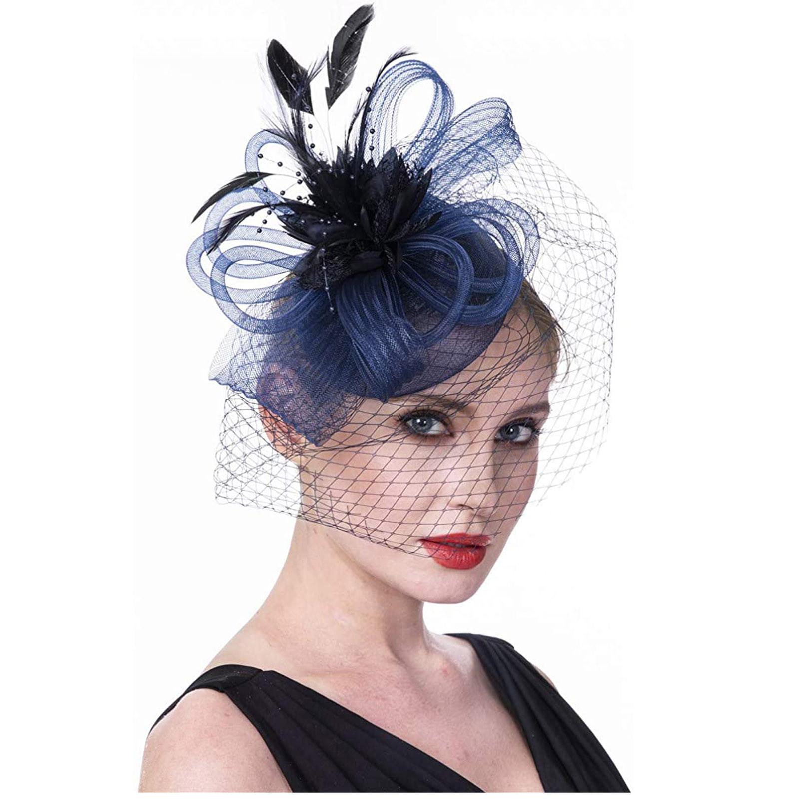 Жінки Дівчата Mesh Fascinators Hat Коктейльна вечірка Головний убір Весільний капелюх One Size Темно-синій
Жінки Дівчата Mesh Fascinators Hat Коктейльна вечірка Головний убір Весільний капелюх One Size Темно-синій