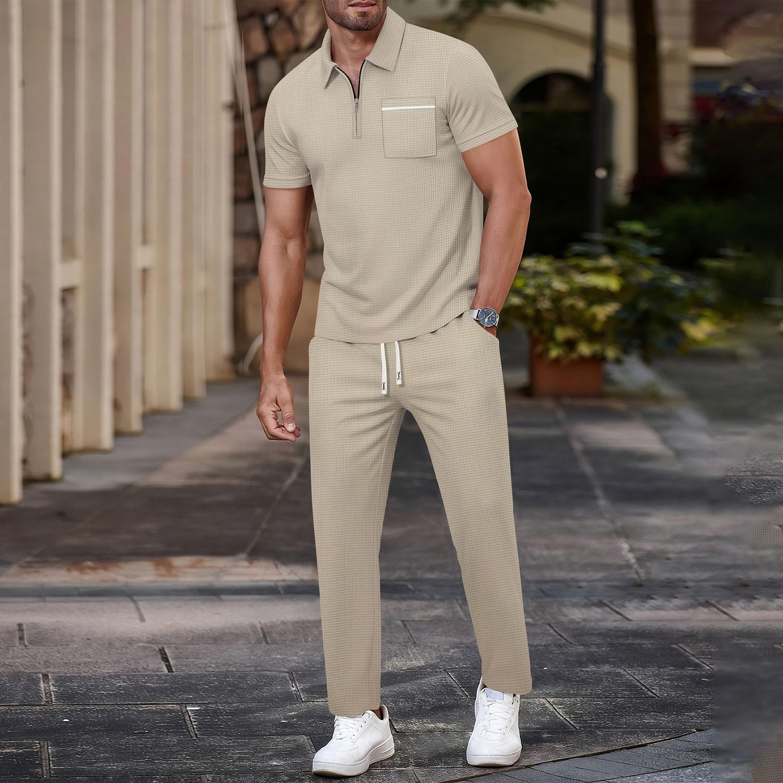 Men s Casual Short-Sleeve Zip-Up Jacket & Pants Two-Piece Set - Comfortable Color Tracksuit XXL хакі
Men s Casual Short-Sleeve Zip-Up Jacket & Pants Two-Piece Set - Comfortable Color Tracksuit XXL хакі