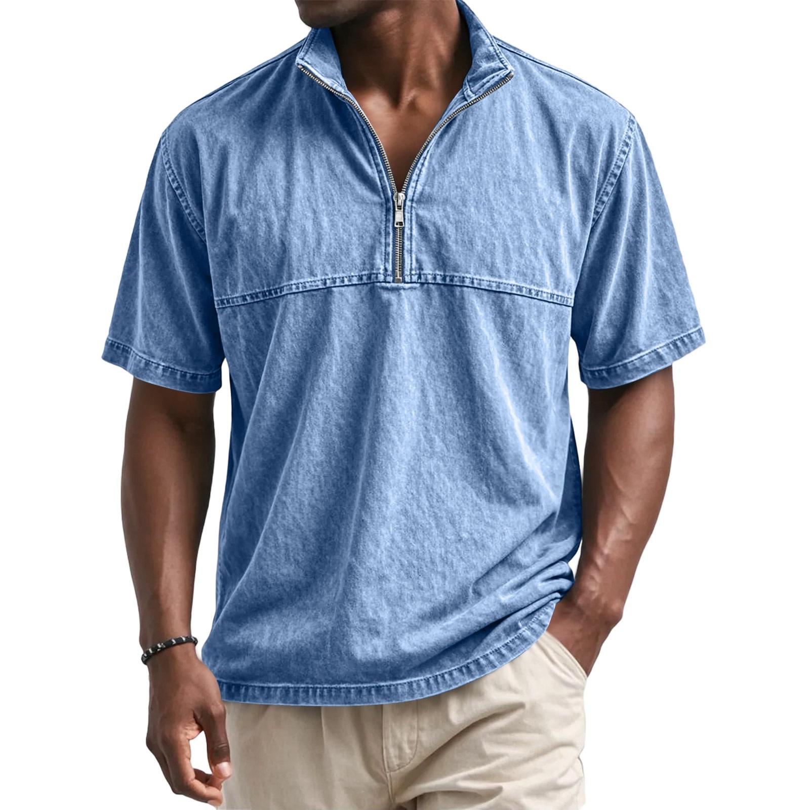 Men s 1/4 Zip Stand Collar Short Sleeve Pullover | Casual Lightweight Top For Daily Wear XL синій
Men s 1/4 Zip Stand Collar Short Sleeve Pullover | Casual Lightweight Top For Daily Wear XL синій