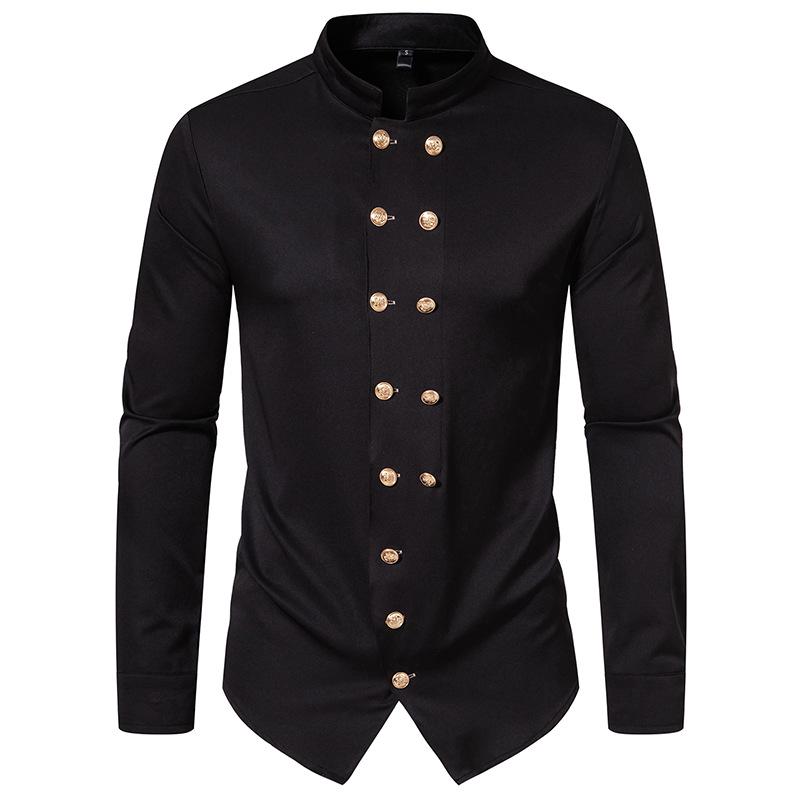 2026 Autumn/Winter Men s Double-Breasted Stand Collar Casual Long-Sleeved Shirt - European Size XXL чорний
2026 Autumn/Winter Men s Double-Breasted Stand Collar Casual Long-Sleeved Shirt - European Size XXL чорний