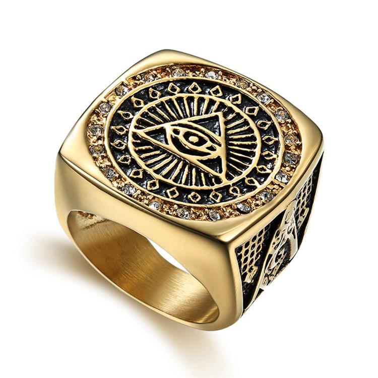 Freemason Angel & Devil Eyes Religious Ring in Titanium Steel US Size 13 золотий
Freemason Angel & Devil Eyes Religious Ring in Titanium Steel US Size 13 золотий