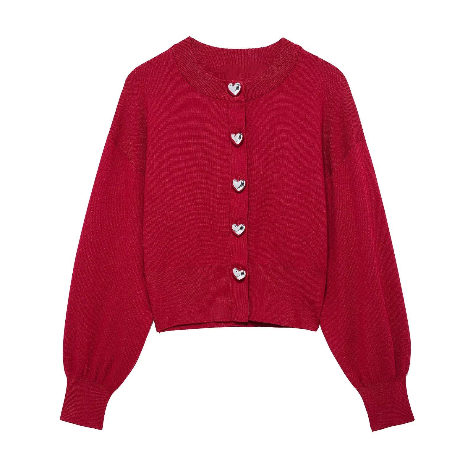 Spring 2025 Women s Heart-Button Knit Cardigan - Round Neck Fashion Casual Large вино красного
Spring 2025 Women s Heart-Button Knit Cardigan - Round Neck Fashion Casual Large вино красного