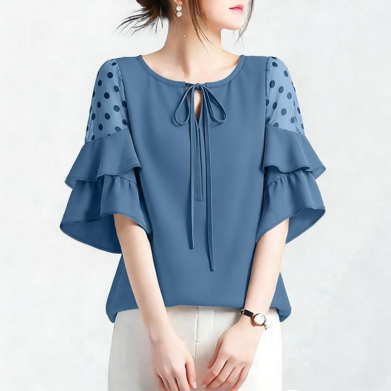 ZANZEA Women Casual Polka Dot Print Splice Loose Ruffles 3/4 Sleeve Blouse S синій
ZANZEA Women Casual Polka Dot Print Splice Loose Ruffles 3/4 Sleeve Blouse S синій