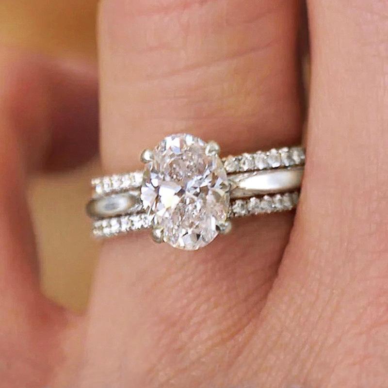 2026 Wedding Four-prong Inlaid Ring Three Sets of Rings Light Luxury Design Accessories Oval Zircon Ring Women s Jewelry no. 6
2026 Wedding Four-prong Inlaid Ring Three Sets of Rings Light Luxury Design Accessories Oval Zircon Ring Women s Jewelry no. 6