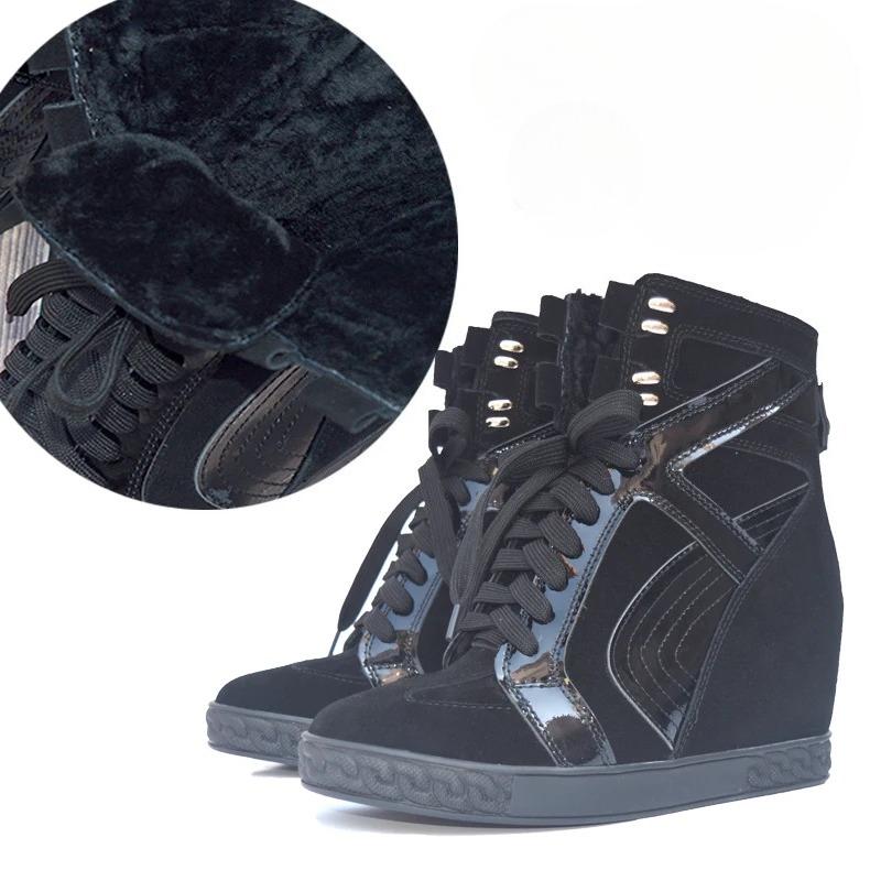 Модні черевики на шнурівці з латками, що збільшують зріст, жіночі 8 см танкетки на внутрішній платформі, ковбойські черевики високого верху з крокодилячої натуральної шкіри 35
Модні черевики на шнурівці з латками, що збільшують зріст, жіночі 8 см танкетки на внутрішній платформі, ковбойські черевики високого верху з крокодилячої натуральної шкіри 35