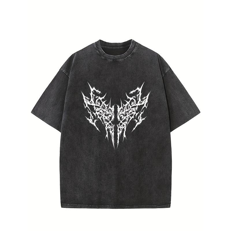 European sizes Dark Symmetric Thorn Printed Short Sleeve T-Shirt, Men S Hardcore Style Top for Fitness And Everyday Casual Loose Wear S чёрный
European sizes Dark Symmetric Thorn Printed Short Sleeve T-Shirt, Men S Hardcore Style Top for Fitness And Everyday Casual Loose Wear S чёрный