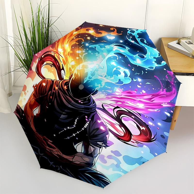 1pc Outdoor Umbrella with Fire, Water, and Wind Design - Automatic Opening/Closing Umbrella with Portable Tri-Fold Design, 8-Rib Iron Frame, Perf
1pc Outdoor Umbrella with Fire, Water, and Wind Design - Automatic Opening/Closing Umbrella with Portable Tri-Fold Design, 8-Rib Iron Frame, Perf