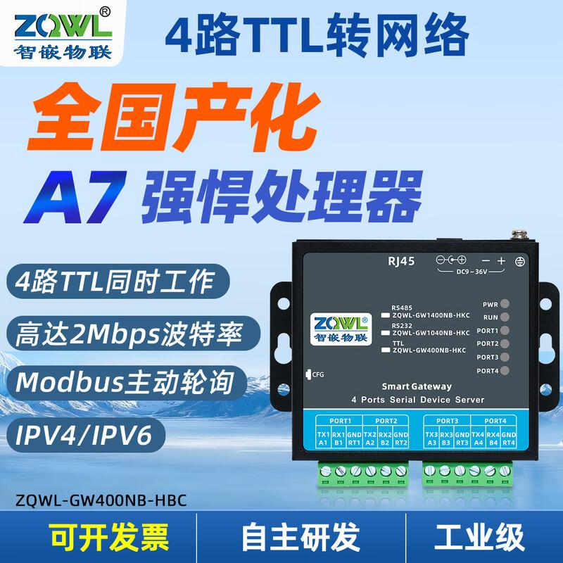 4-Channel TTL to Ethernet Serial Server with Modbus Gateway
4-Channel TTL to Ethernet Serial Server with Modbus Gateway