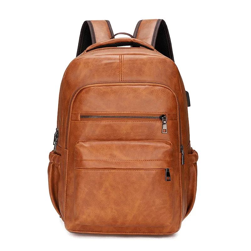 High Quality USB Charging Backpack Men PU Leather Bagpack Large Laptop Backpacks Male Mochilas Schoolbag For Teenagers Boys bags светло-коричневого
High Quality USB Charging Backpack Men PU Leather Bagpack Large Laptop Backpacks Male Mochilas Schoolbag For Teenagers Boys bags светло-коричневого