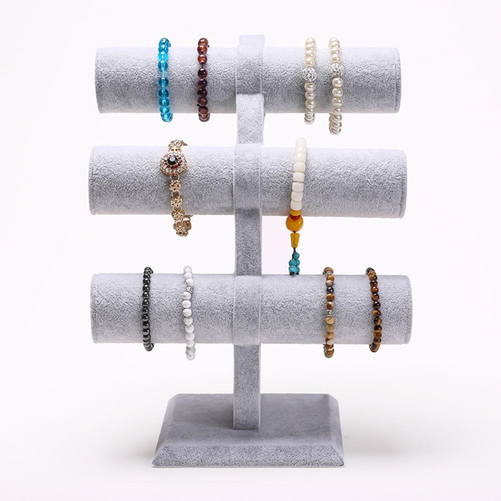 3 Layers Jewelry Display Stand T-bar Watch Storage Holder Velvet Bracelet Display Rack Girls
3 Layers Jewelry Display Stand T-bar Watch Storage Holder Velvet Bracelet Display Rack Girls