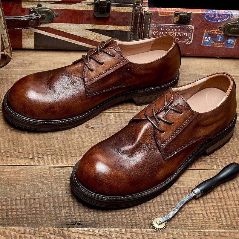 British Vintage Handmade Leather Casual Shoes Round Toe Soft Leather Business Dress Shoes Men s Wedding Shoes Workwear Shoes 44 чорний
British Vintage Handmade Leather Casual Shoes Round Toe Soft Leather Business Dress Shoes Men s Wedding Shoes Workwear Shoes 44 чорний