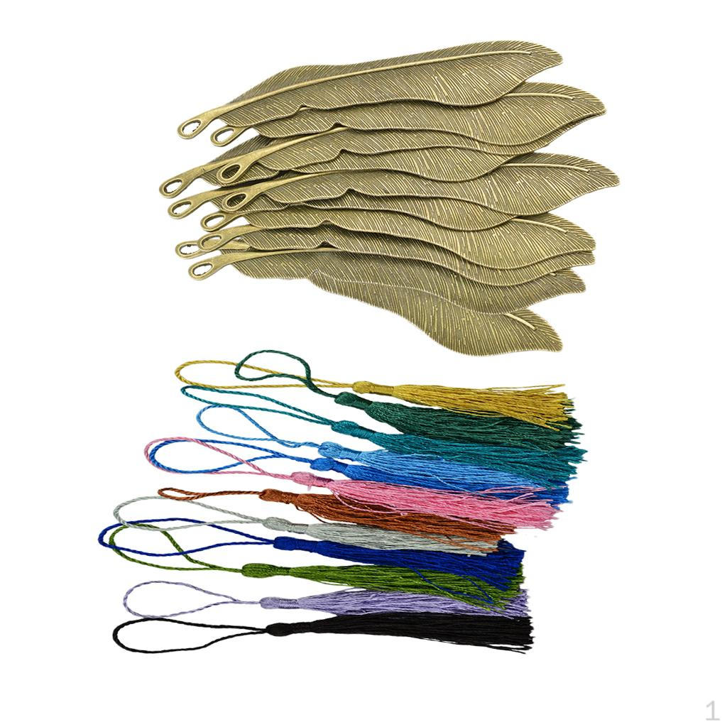10 Pieces Metal Feather Shape Bookmarks With 12pcs Silky Bronze
10 Pieces Metal Feather Shape Bookmarks With 12pcs Silky Bronze