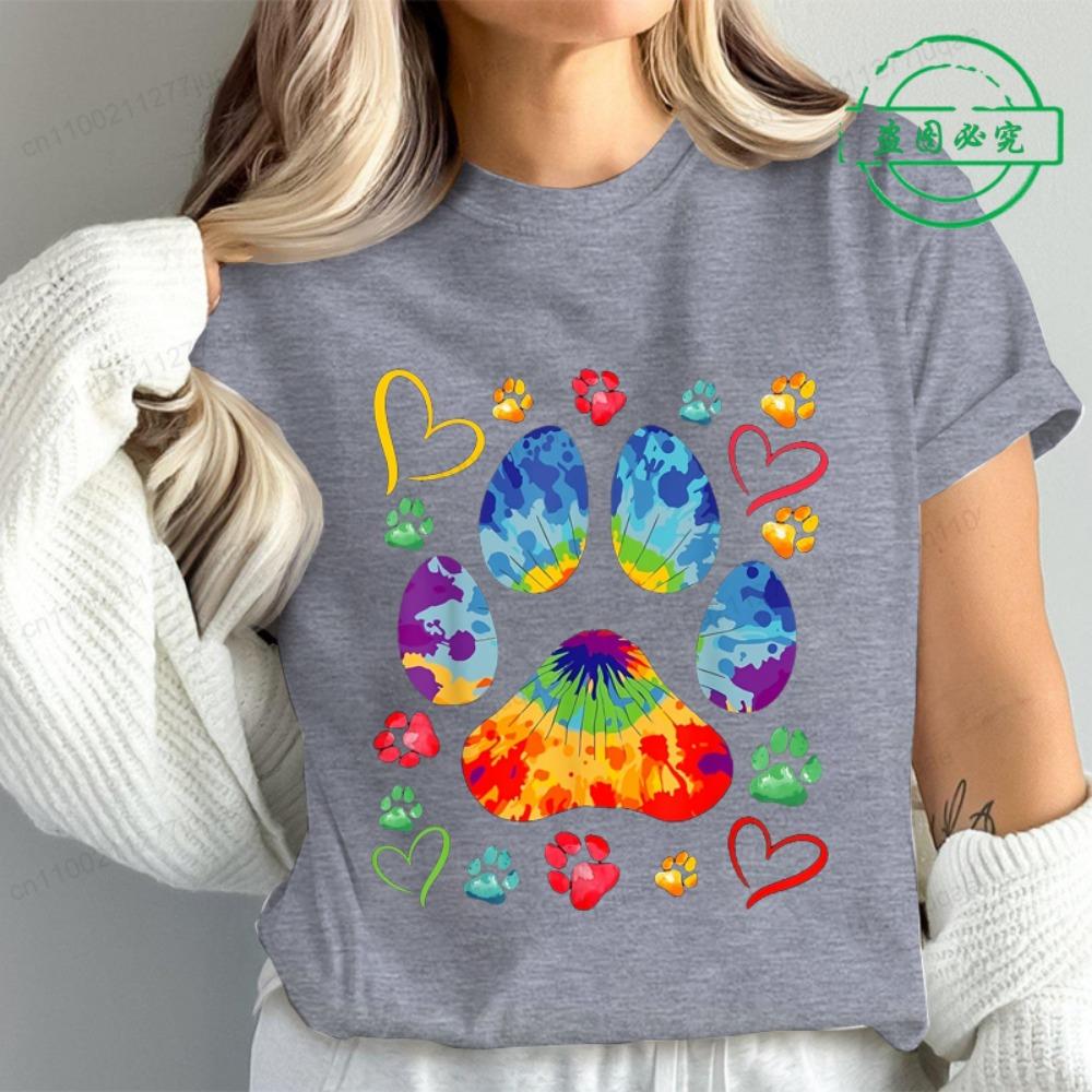 Tie Dye Paw Print Women T Shirt Fashion Casual Graphic T-Shirts Short Sleeve Tee Tops Summer Fashion Female T-Shirt Mujer XL
Tie Dye Paw Print Women T Shirt Fashion Casual Graphic T-Shirts Short Sleeve Tee Tops Summer Fashion Female T-Shirt Mujer XL