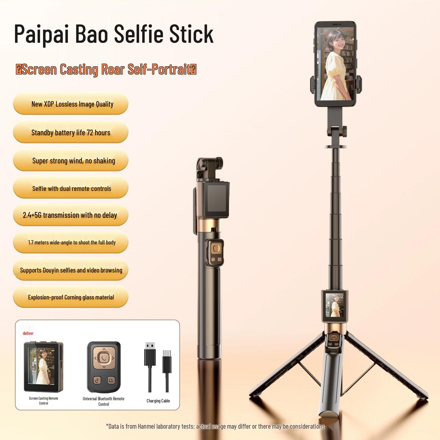 CL07 Anti-Shake Selfie Stick & Tripod with Rear Screen Mirroring for Live Streaming
CL07 Anti-Shake Selfie Stick & Tripod with Rear Screen Mirroring for Live Streaming