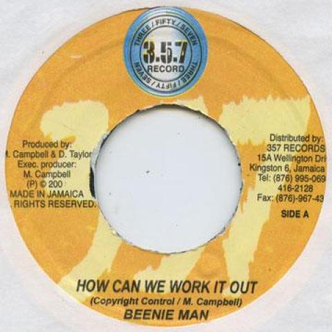 7inch Record BEENIE MAN - How Can We Work It Out none 357 Records 2005 Jamaica Reggae, Ska & Dub Used
7inch Record BEENIE MAN - How Can We Work It Out none 357 Records 2005 Jamaica Reggae, Ska & Dub Used