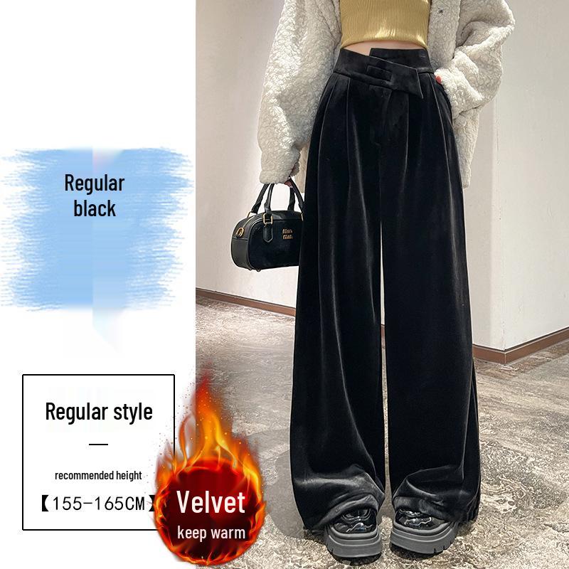 Women s Black Gold High-Waisted Velvet Wide-Leg Floor-Length Pants, 2025 Winter Collection L
Women s Black Gold High-Waisted Velvet Wide-Leg Floor-Length Pants, 2025 Winter Collection L