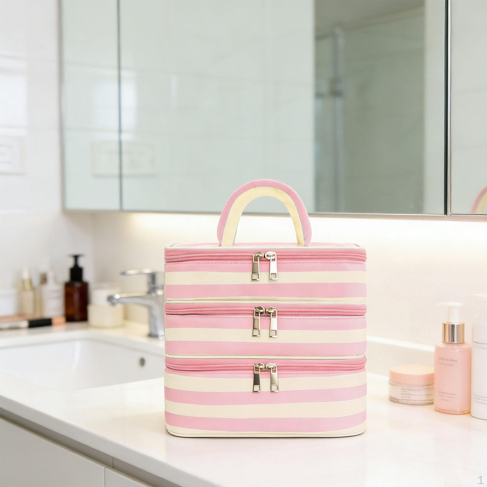 Beauty Bag Organizer for Women Cosmetic Three Layers Waterproof And Lightweight Polyester Pencil Beige Pink
Beauty Bag Organizer for Women Cosmetic Three Layers Waterproof And Lightweight Polyester Pencil Beige Pink