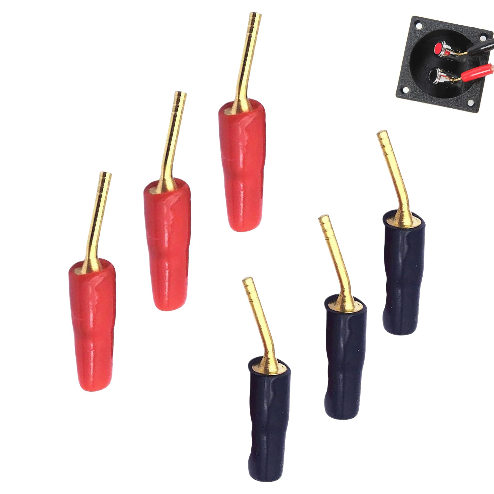 TVETE Banana Terminal Speaker Terminal Pin Terminal Audio of 2mm Pin Type Audio Pin Plug Type Solderless Terminal Curved Pure Copper Terminal Gold
TVETE Banana Terminal Speaker Terminal Pin Terminal Audio of 2mm Pin Type Audio Pin Plug Type Solderless Terminal Curved Pure Copper Terminal Gold