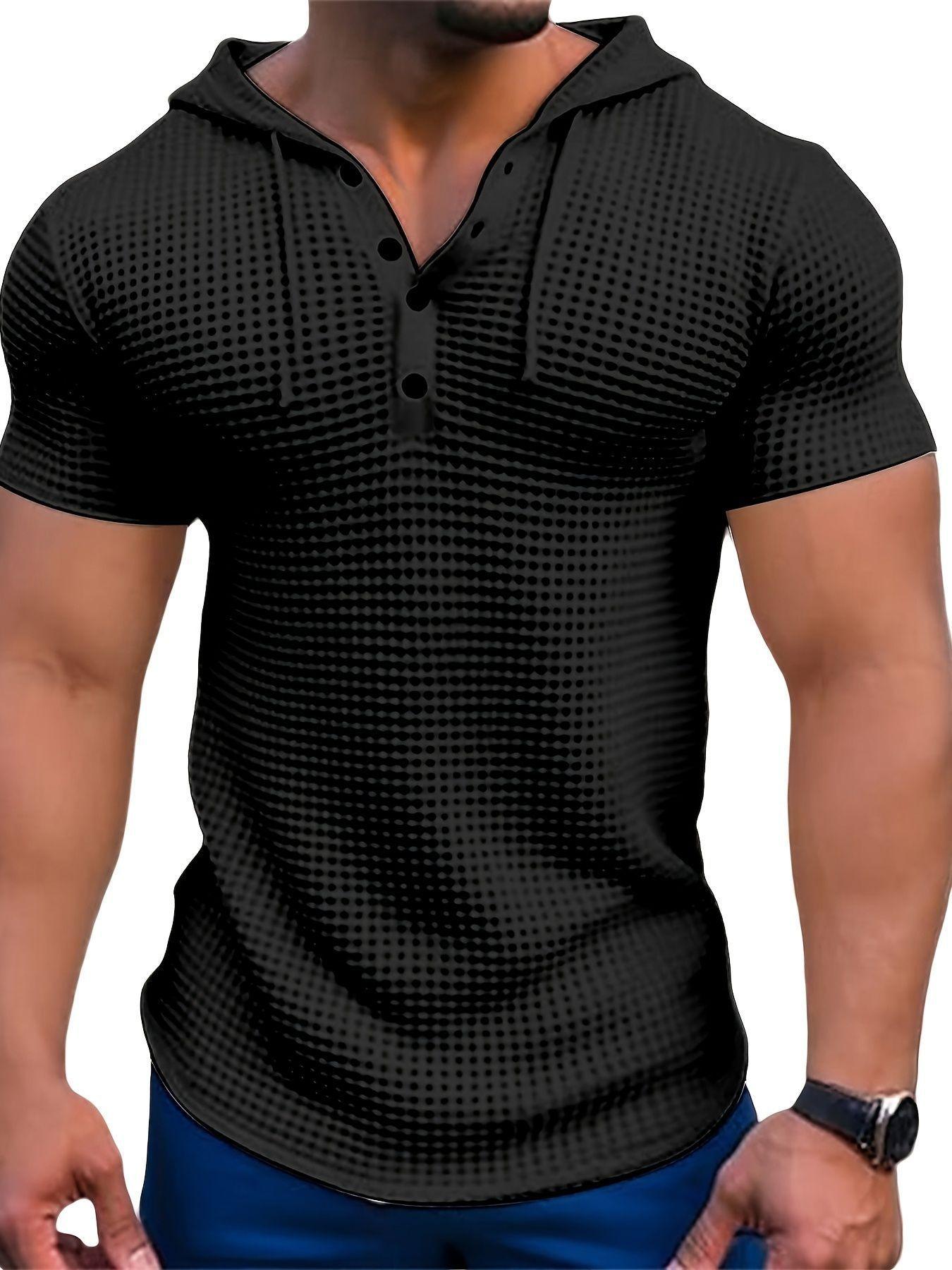 Men s Beach Slim Short Sleeve Pullstring Hooded Pullover T-Shirt S чёрный
Men s Beach Slim Short Sleeve Pullstring Hooded Pullover T-Shirt S чёрный