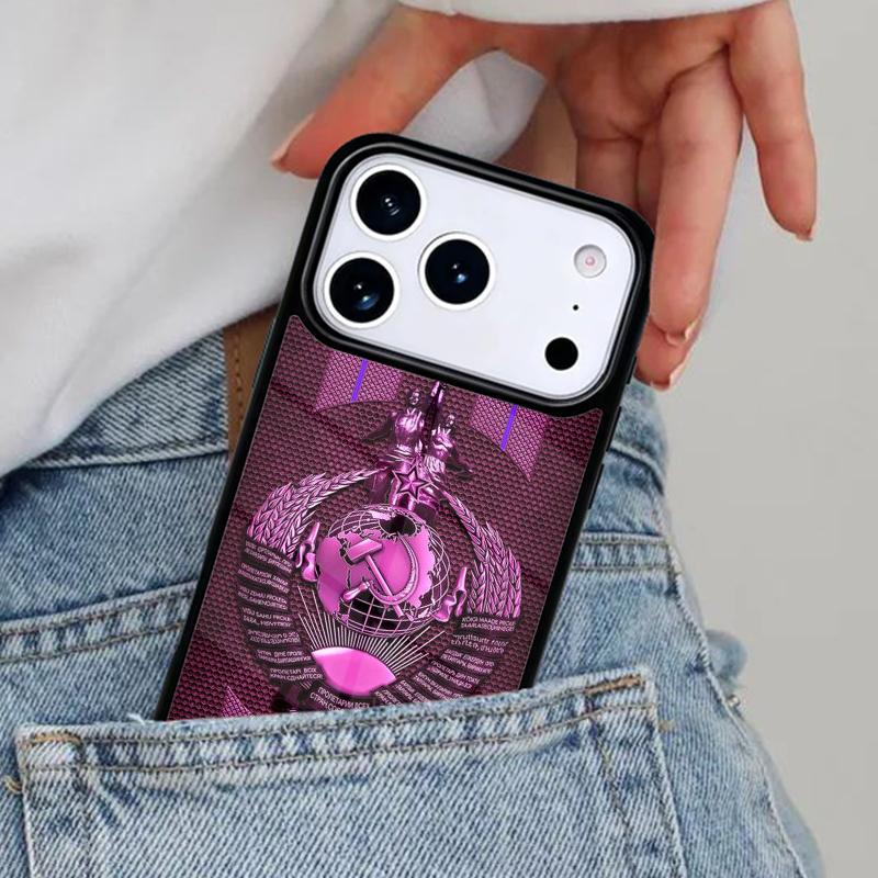 Russia Soviet Emblem Flag Phone Case for iPhone 17ProMax 12 13 14 15 16e 17 Pro Max Plus Air Cover iPhone 13 Pro
Russia Soviet Emblem Flag Phone Case for iPhone 17ProMax 12 13 14 15 16e 17 Pro Max Plus Air Cover iPhone 13 Pro