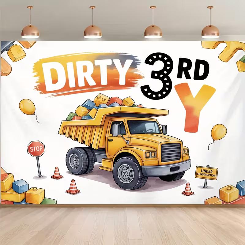 2D Flat Kids Birthday Backdrop Construction Dirty 3rd Themed Background Cloth 47.2x31.5inch/120*80cm
2D Flat Kids Birthday Backdrop Construction Dirty 3rd Themed Background Cloth 47.2x31.5inch/120*80cm