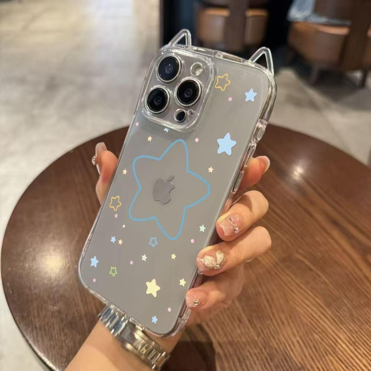 Cat Ears for Apple Phone Protective Case Full Coverage Four Corners Airbag Phone Case Cartoon Transparent for Apple 16pro For iPhone 17PROMAX
Cat Ears for Apple Phone Protective Case Full Coverage Four Corners Airbag Phone Case Cartoon Transparent for Apple 16pro For iPhone 17PROMAX