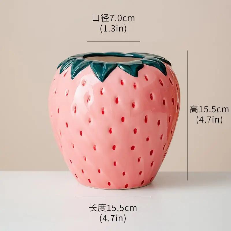 Strawberry Hydroponic Vase Red Ceramic Flower Arrangement Container Flower Pot Ornament Living Room Dining Table Strawberry Vase
Strawberry Hydroponic Vase Red Ceramic Flower Arrangement Container Flower Pot Ornament Living Room Dining Table Strawberry Vase
