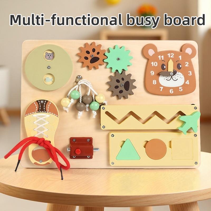 Wooden Multifunctional Busy Board - Montessori Sensory Toy Suitable For Toddlers To Develop Fine Motor And Life Skills
Wooden Multifunctional Busy Board - Montessori Sensory Toy Suitable For Toddlers To Develop Fine Motor And Life Skills