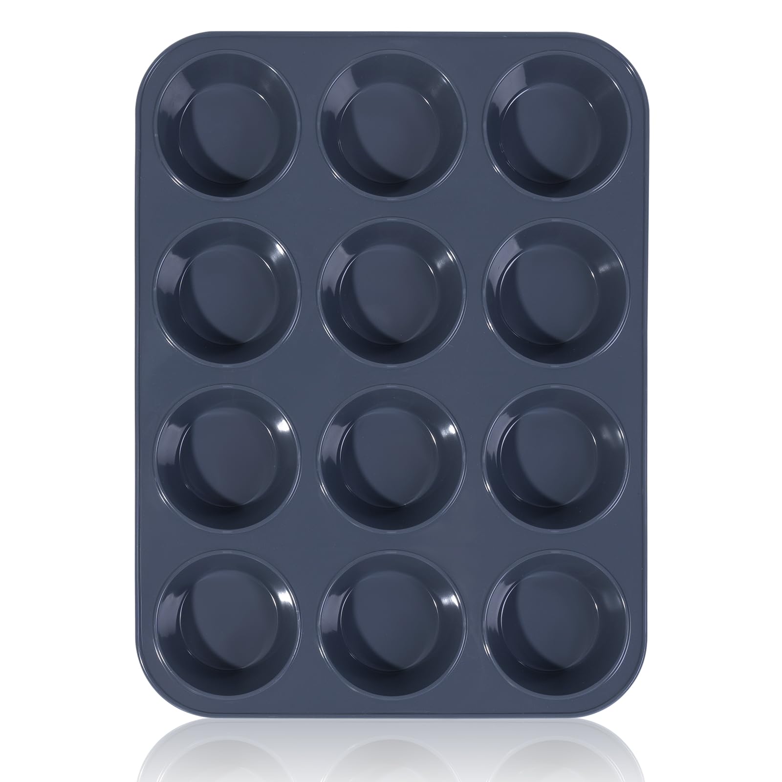 Large Silicone Muffin Pan, Cake Pan, Nonstick, 12-Cavity Muffin Pan, Baking Cups, Cake Mold, Kitchen Tool, Easy to Clean, Gray
Large Silicone Muffin Pan, Cake Pan, Nonstick, 12-Cavity Muffin Pan, Baking Cups, Cake Mold, Kitchen Tool, Easy to Clean, Gray
