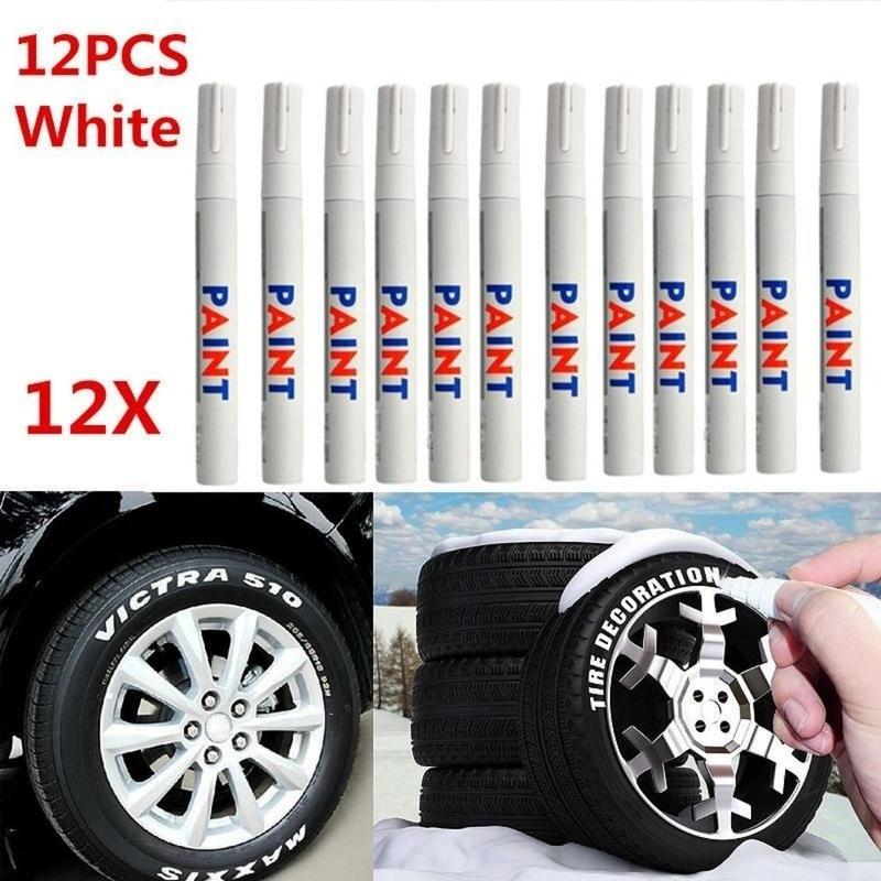 12pcs/set White Waterproof Rubber Permanent Paint Marker Pen Car Tyre Tread Environmental Tire Painting
12pcs/set White Waterproof Rubber Permanent Paint Marker Pen Car Tyre Tread Environmental Tire Painting
