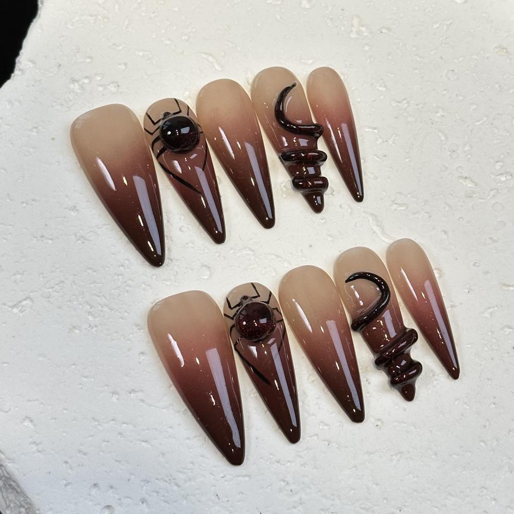 Хэллоуинские накладные ногти ручной работы с пауком, змеей, каплей крови, каплей воды Large
Хэллоуинские накладные ногти ручной работы с пауком, змеей, каплей крови, каплей воды Large