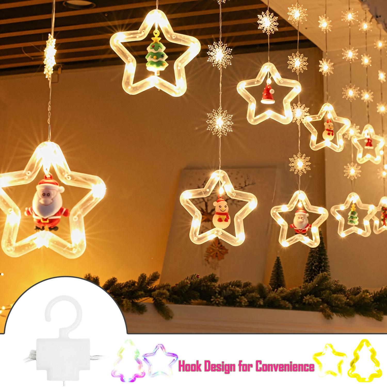 3M LED Christmas String Lights USB Powered Santa Claus Star snowflakes Curtain Fairy Lights with Remote 8 Modes Xmas Party Decor USB 8 Modes
3M LED Christmas String Lights USB Powered Santa Claus Star snowflakes Curtain Fairy Lights with Remote 8 Modes Xmas Party Decor USB 8 Modes