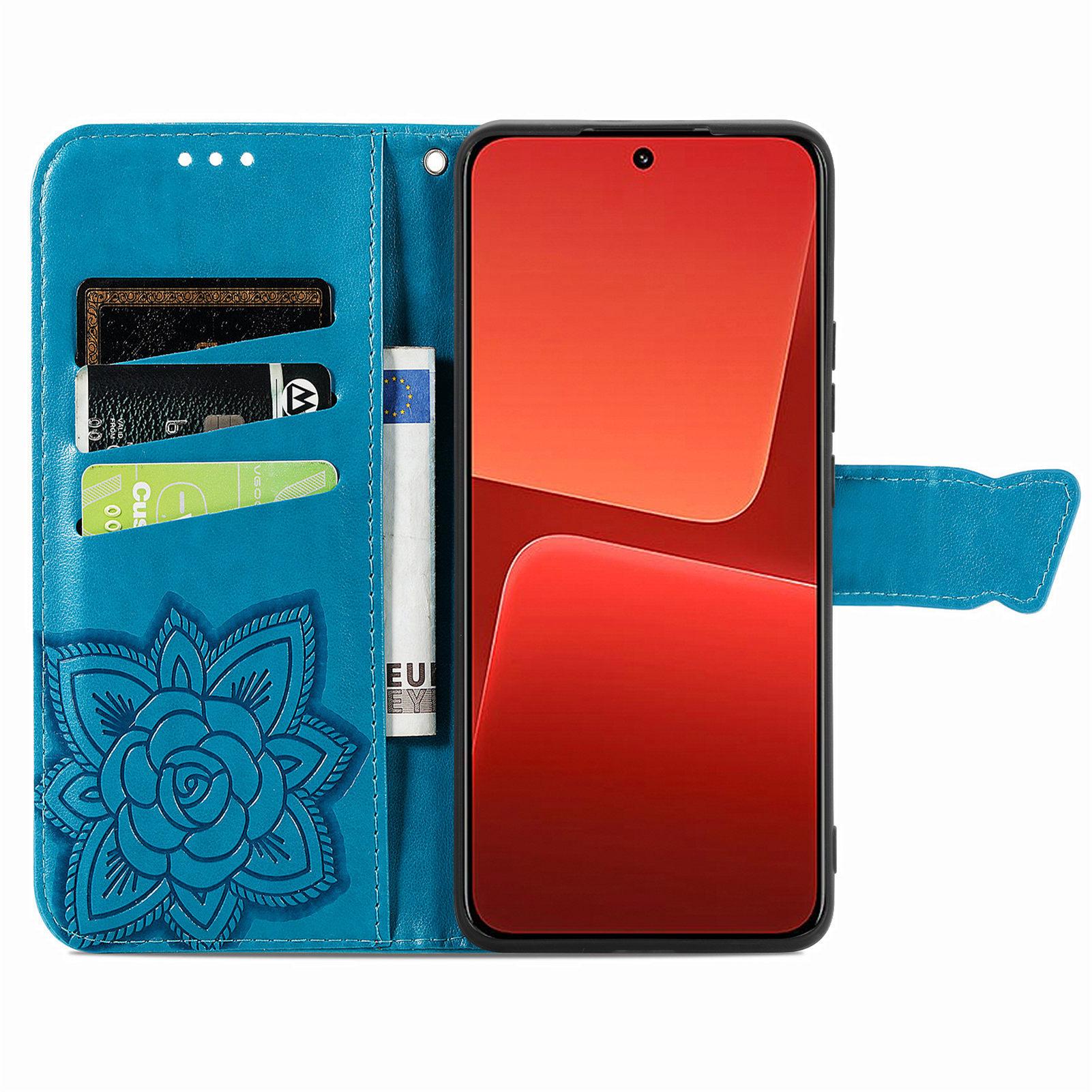 Cell Phone Case for Xiaomi 13 5G,PU Leather Wallet Imprinted Butterfly Pattern Stand Phone Cover Blue
Cell Phone Case for Xiaomi 13 5G,PU Leather Wallet Imprinted Butterfly Pattern Stand Phone Cover Blue