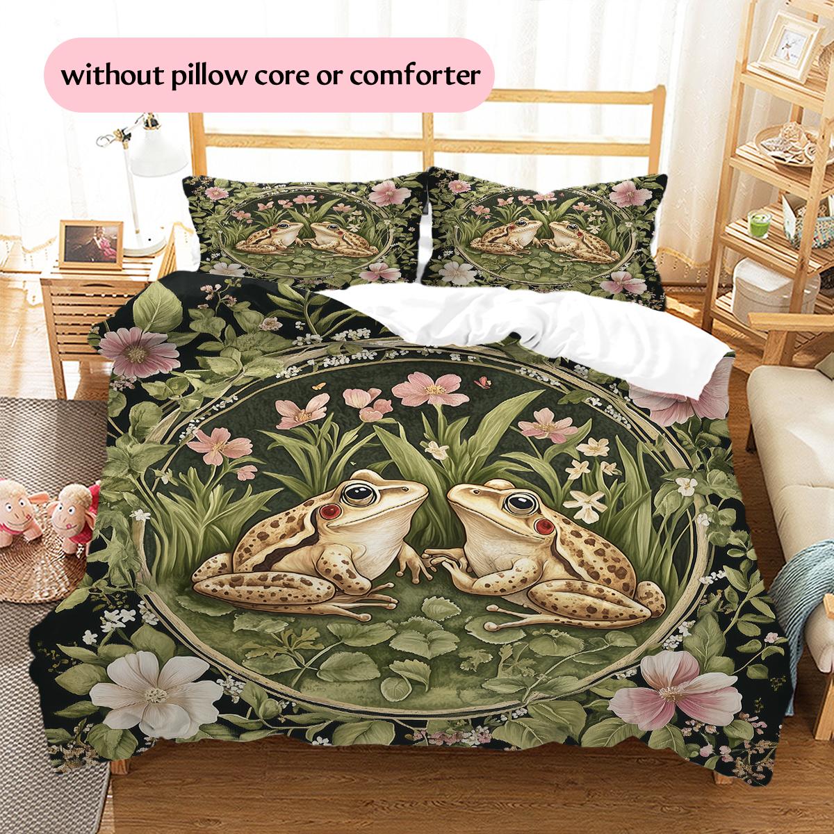 Beautiful Frog Pattern Bedding Home Decoration Birthday Gift (1 * duvet cover + 2 * pillowcase, without core) 135x200cm
Beautiful Frog Pattern Bedding Home Decoration Birthday Gift (1 * duvet cover + 2 * pillowcase, without core) 135x200cm
