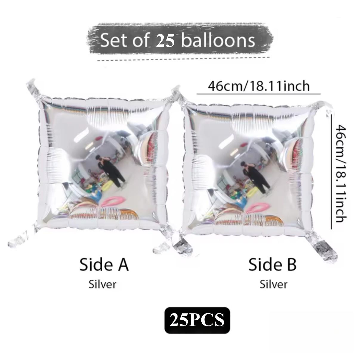25pcs Square Double-Sided Balloon Walls, Birthday , Anniversaries, Wedding, Valentine s Day Party Background Wall 25PCS срібний
25pcs Square Double-Sided Balloon Walls, Birthday , Anniversaries, Wedding, Valentine s Day Party Background Wall 25PCS срібний