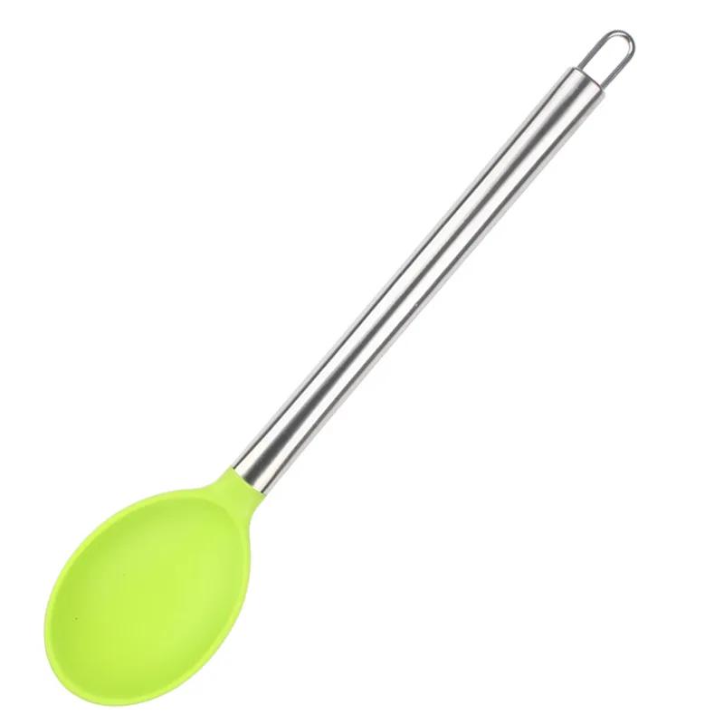 Stainless Steel Handle Silicone Mixing Spoon: Scratch-Resistant, Heatproof Kitchen Utensil for Cooking, Baking & Stirring (green,L) зелёный
Stainless Steel Handle Silicone Mixing Spoon: Scratch-Resistant, Heatproof Kitchen Utensil for Cooking, Baking & Stirring (green,L) зелёный