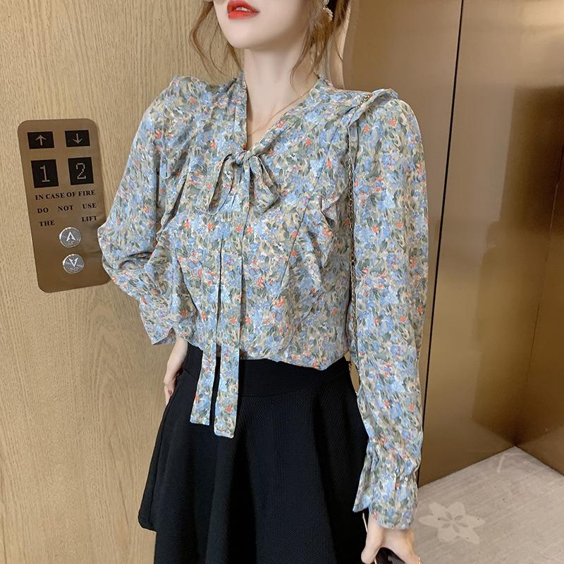 Spring New Chiffon Shirt Women s Long-sleeved Ribbon Printed Bow Shirt Top Versatile 4XL синій
Spring New Chiffon Shirt Women s Long-sleeved Ribbon Printed Bow Shirt Top Versatile 4XL синій