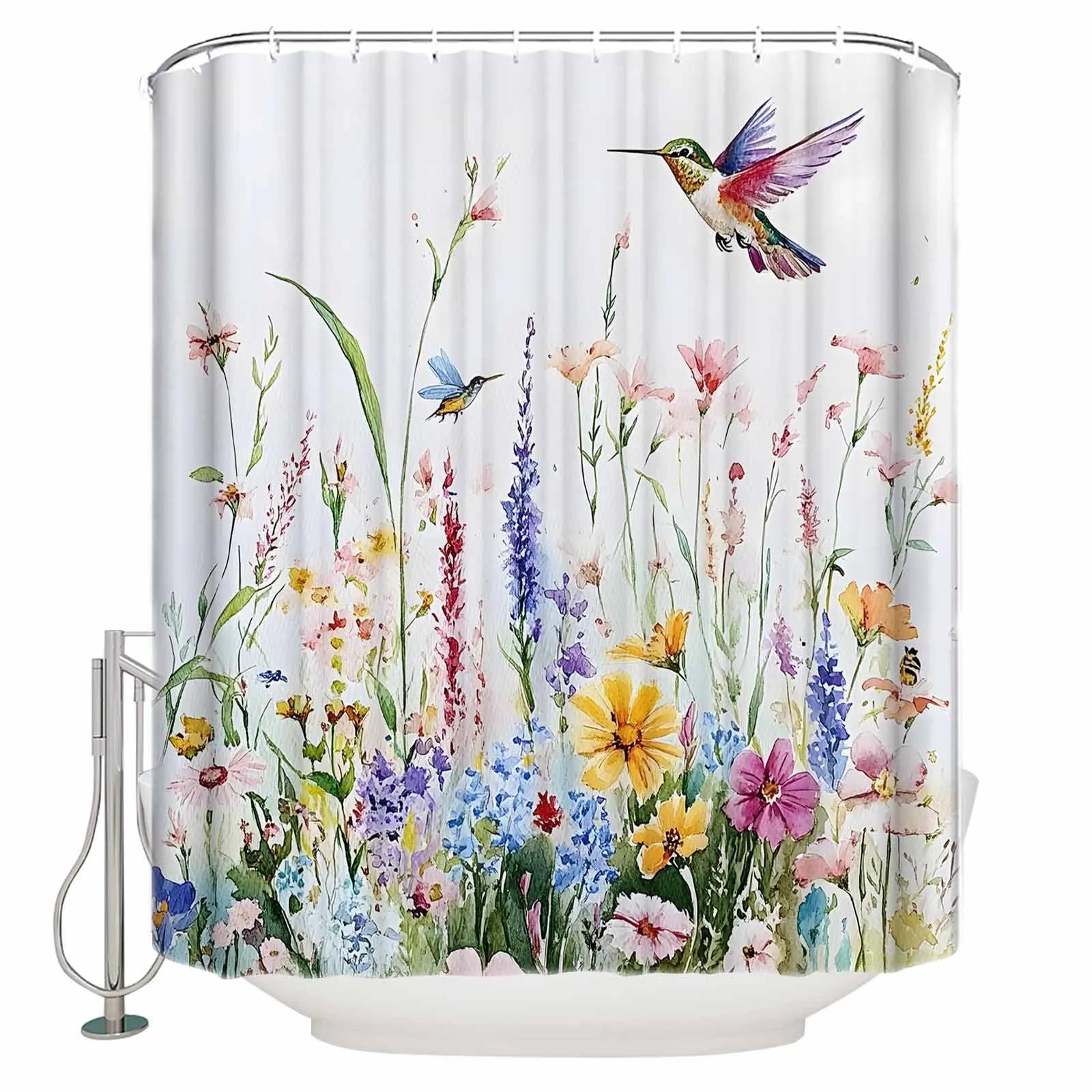Colorful Flower Field Bird Shower Curtains Waterproof Bath Curtains Home Decor Modern Luxury Bathroom Curtain W60H190(CM)-1 Pcs
Colorful Flower Field Bird Shower Curtains Waterproof Bath Curtains Home Decor Modern Luxury Bathroom Curtain W60H190(CM)-1 Pcs