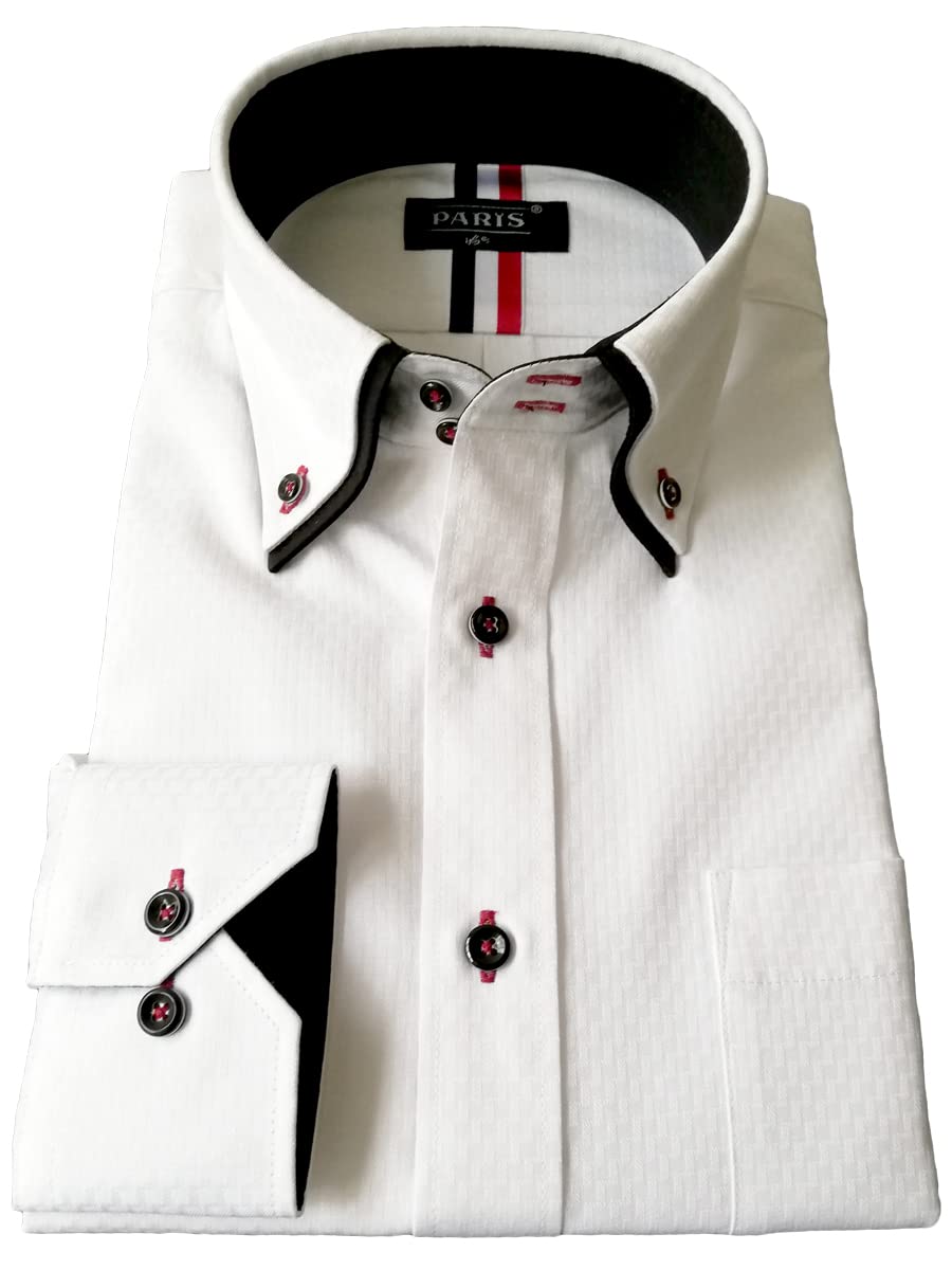 Paris 16 Мужская рубашка с длинным рукавом, не мнущаяся, на пуговицах, с отложным воротником, черная двойная стойка, большие размеры 3L, E
Paris 16 Мужская рубашка с длинным рукавом, не мнущаяся, на пуговицах, с отложным воротником, черная двойная стойка, большие размеры 3L, E