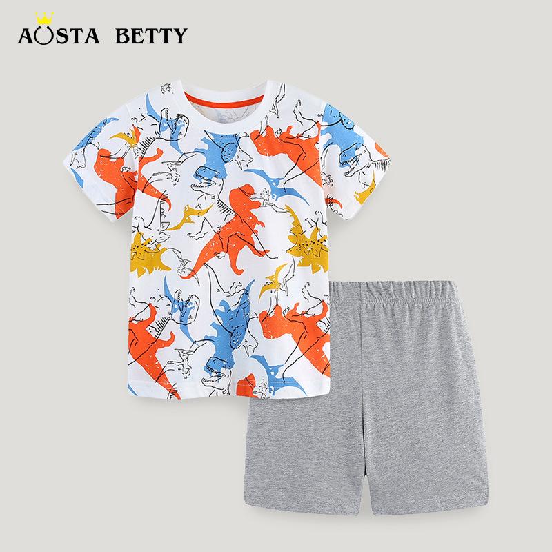 Summer Boys Cotton Dinosaur Print Two-Piece Set: European & American Style Short Sleeve Pullover 125 cm
Summer Boys Cotton Dinosaur Print Two-Piece Set: European & American Style Short Sleeve Pullover 125 cm