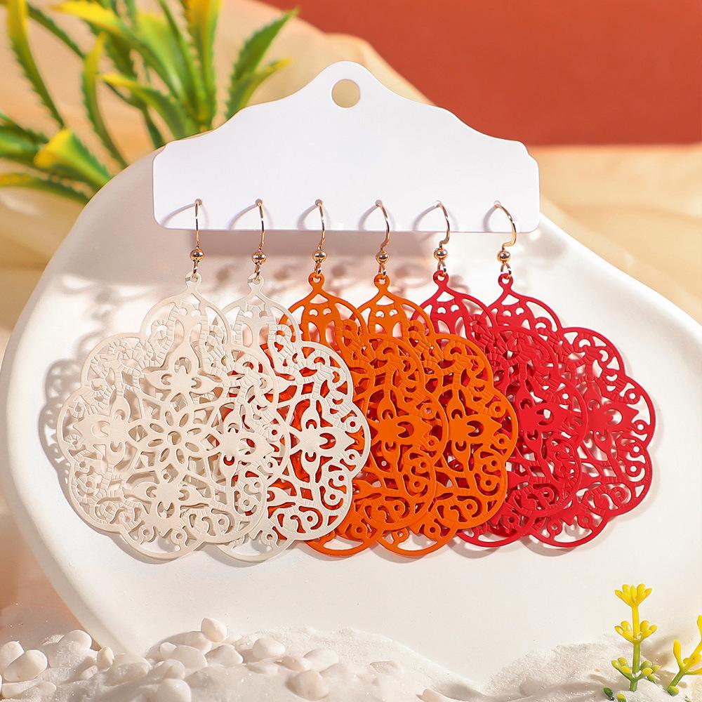 Creative Colorful Hollow Earrings Set for Women Fashion Ethnic Personality Geometric Alloy Dangle Earring Vacation Party Jewelry
Creative Colorful Hollow Earrings Set for Women Fashion Ethnic Personality Geometric Alloy Dangle Earring Vacation Party Jewelry