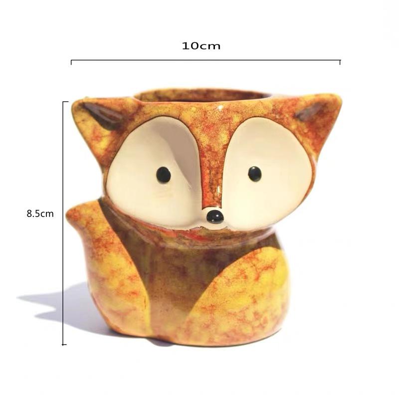 Керамический горшок для суккулентов с лисой, микро-милый мини-бонсай, маленькие цветочные горшки, мультяшный кашпо, домашний декор для сада, орнамент
Керамический горшок для суккулентов с лисой, микро-милый мини-бонсай, маленькие цветочные горшки, мультяшный кашпо, домашний декор для сада, орнамент
